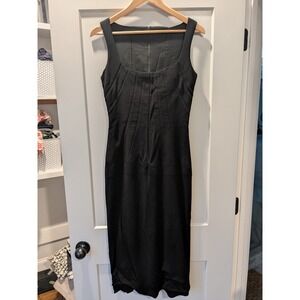Dolce and Gabbana Little Black Dress Sleeveless Sheath‎ Midi Made in Italy Sz 44